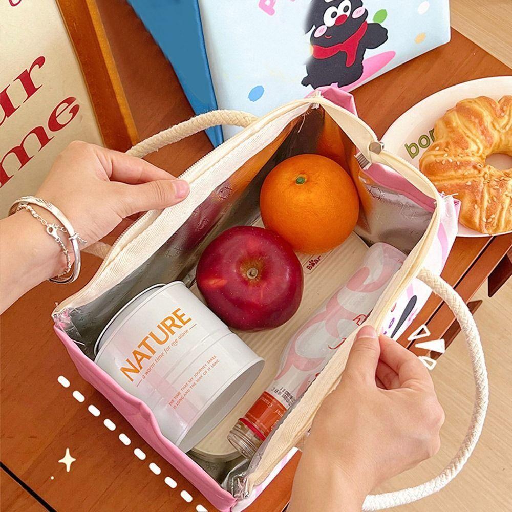 

Cartoon Cooler Lunch Bag Waterproof Picnic Handbag Casual Thermal Lunch Bag Travel зелений