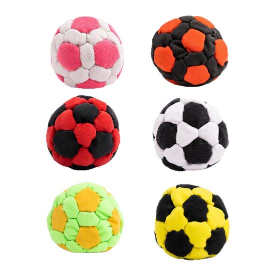 6Pcs Knitted Footbag Sack, Handmade Crochet Juggling Balls for Beginners, Soft Yarn Sandbags for Outdoor Play, Colorful Gift for Teens Adults
