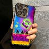 Geometry Dash Game Plating Phone Case For Iphone 16 17 Pro Max Air 16E 14 15 Plus 12 13 Mini Anti-Fall Airabag Cover