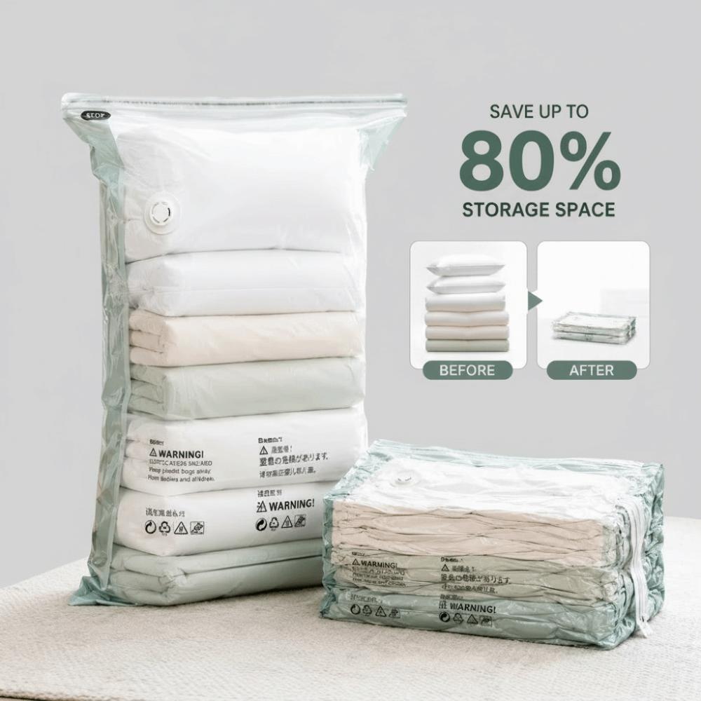 Compression Design Vacuum Storage Bags No Pump Closet Organizer Bags Closet Organization