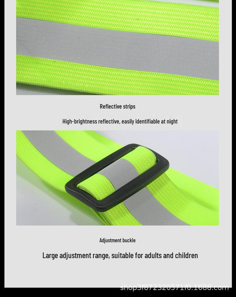 Adjustable LED Reflective Running Vest with High-Brightness Strips