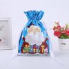 10 Pcs Christmas Drawstring Gift Bags Large Candy Cookie Wrapping Bags for Birthday Holiday Presents Xmas Party Supplies