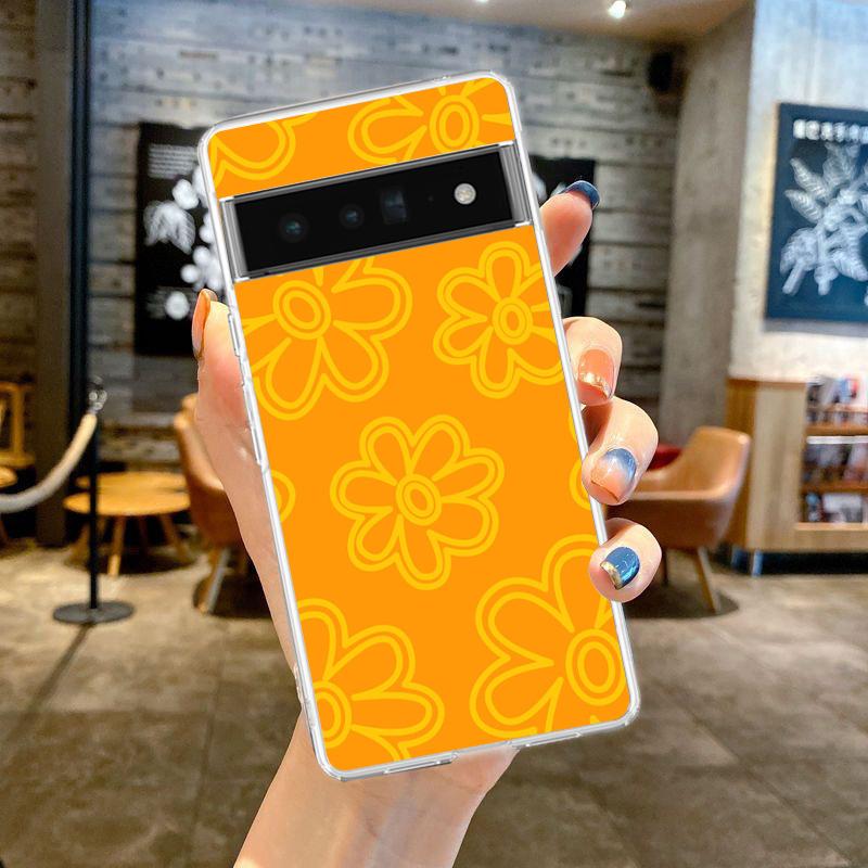 Abstract Flower Market Phone Case For Google Pixel 9 8 7 6 8A 7A 6A 5 4 5A 4A 3A Pro XL soft Clear Shell TPU Transparent Cover