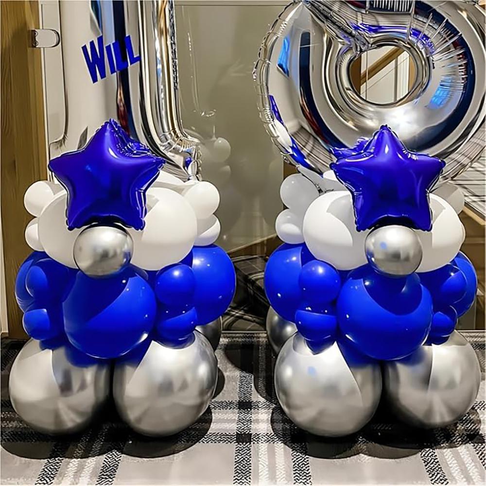 106PCS Royal Blue Balloons Garland Blue Balloon Arch Kit Graduation Wedding Anniversary Baby Shower Birthday Party Decoration