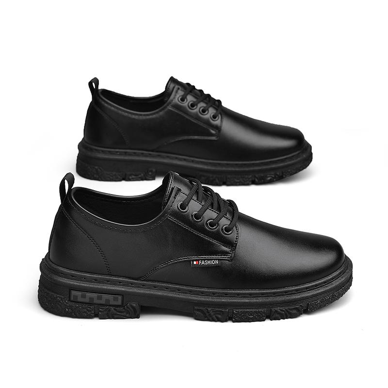 

Мужская обувь для парикмахеров Sense British Style Business Formal Wear, модная мужская дышащая мужская обувь с мягкой подошвой и большим носком, повседневная кожа 39