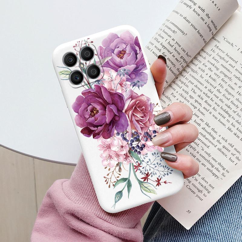 Flowers Funda For Honor X8 Capa HonorX8 X6 X 8 Phone Case Soft Silicone Cute Cat Bear Back Cover For Honor X 6 Bumper Cartoon
