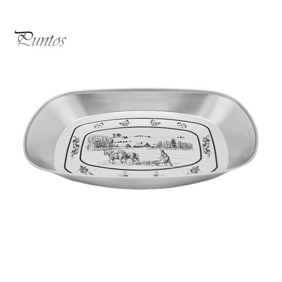 

Тарелка для кемпинга на открытом воздухе, сервировочная тарелка с фруктами, пищевой класс, не содержит бисфенола А, термостойкая, нержавеющая тарелка для барбекю, посуда для кемпинга C