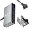 Multiple Port USB C Charger Station 140W PD3.1 Fast Charging Hub With Intelligent Power Allocation For Office Gaming Setup