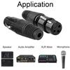 Xiatiaosann 10-Piece Pack of 3-Pin XLR Solder Connectors, Female Microphone Cable Connector Sockets and Plugs for Connecting Amplifiers and Mixers, Hi