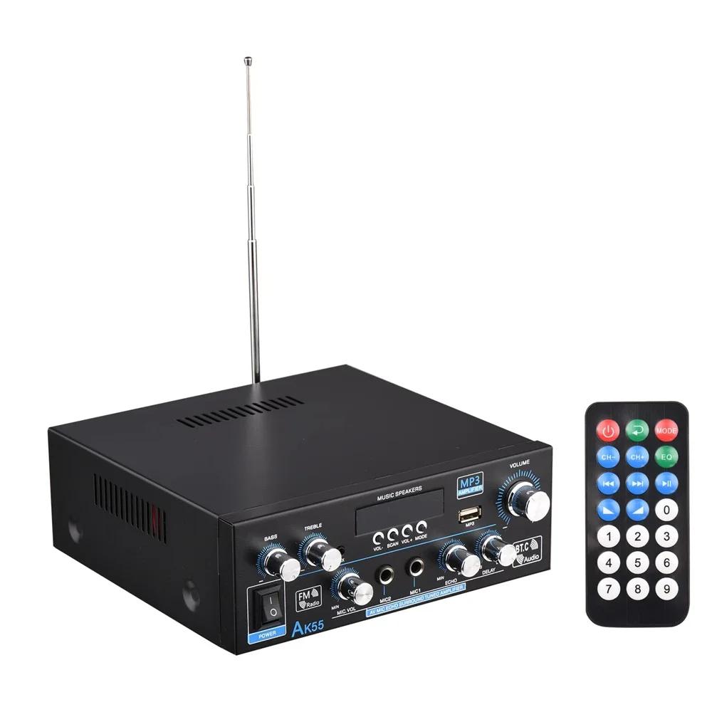 AK55 HiFi Digitalverstärker Kanal 2.0 Bluetooth Surround Sound AMP Maximale Leistung 90Wx2 Lautsprecher für Zuhause Auto BT 5.0 Audioverstärker