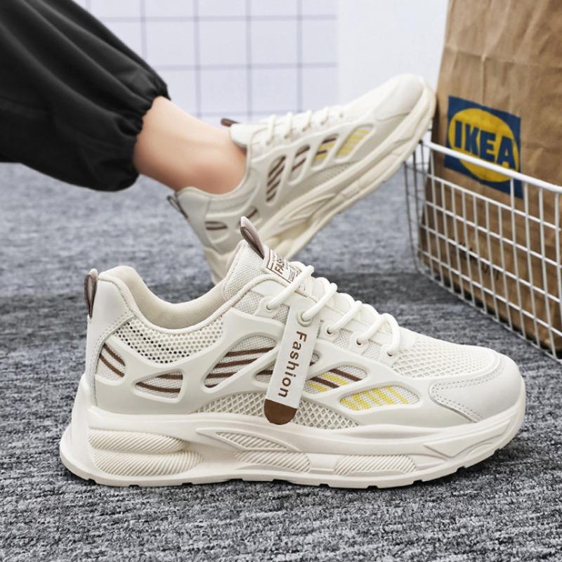 Men's Fashion Trendy Casual Shoes Summer Mesh Breathable Running Sneakers Designer Lace-up Soft-sole Sport Shoe Tennis Masculino