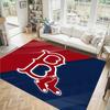 Boston Red Sox Design Kristall Samt Teppich Gemütlich Kein?Rutschfester Teppich mit Aufdruck für Schlafzimmer Wohnzimmer Eingang