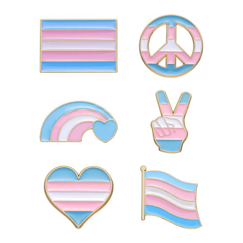 Rainbow Colorful Flag Enamel Pin Funny Brooch Cartoons Badge For Bags Jeans Hoodies Denim Lapel Pin Jewelry Kids Best Gift