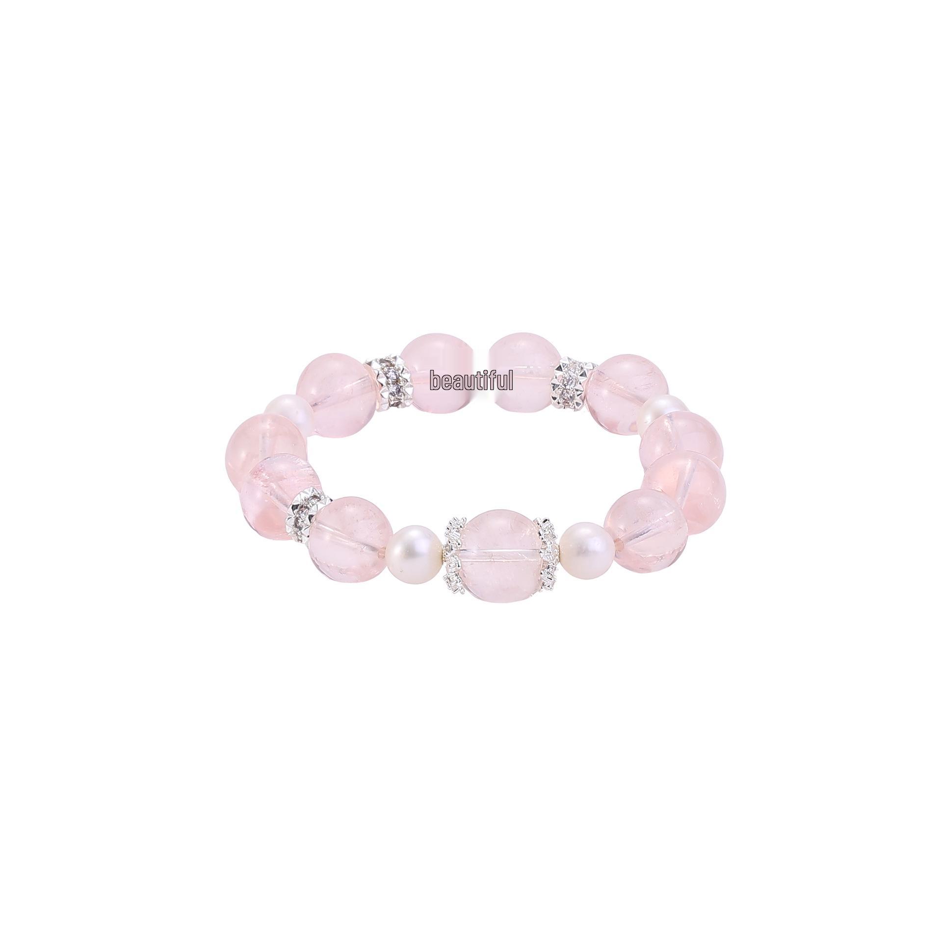 Luxury Snowflake Crystal Pearl Bracelet - Elegant Gift for Her 10mm-12mm