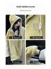 Girls' Alpaca Wool Fleece-Lined Jacket - Korean Casual Style, Hooded, Thick & Warm for Autumn/Winter