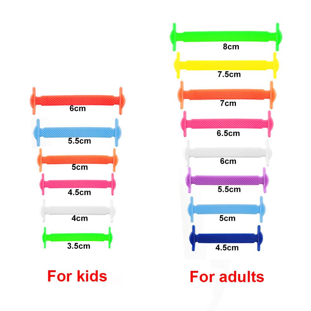 Silicone World Silicone Elastic Shoelaces Unisex Athletic No Tie Shoe Lace All Sneakers Fit Quick Shoe Lace For Adults Kids