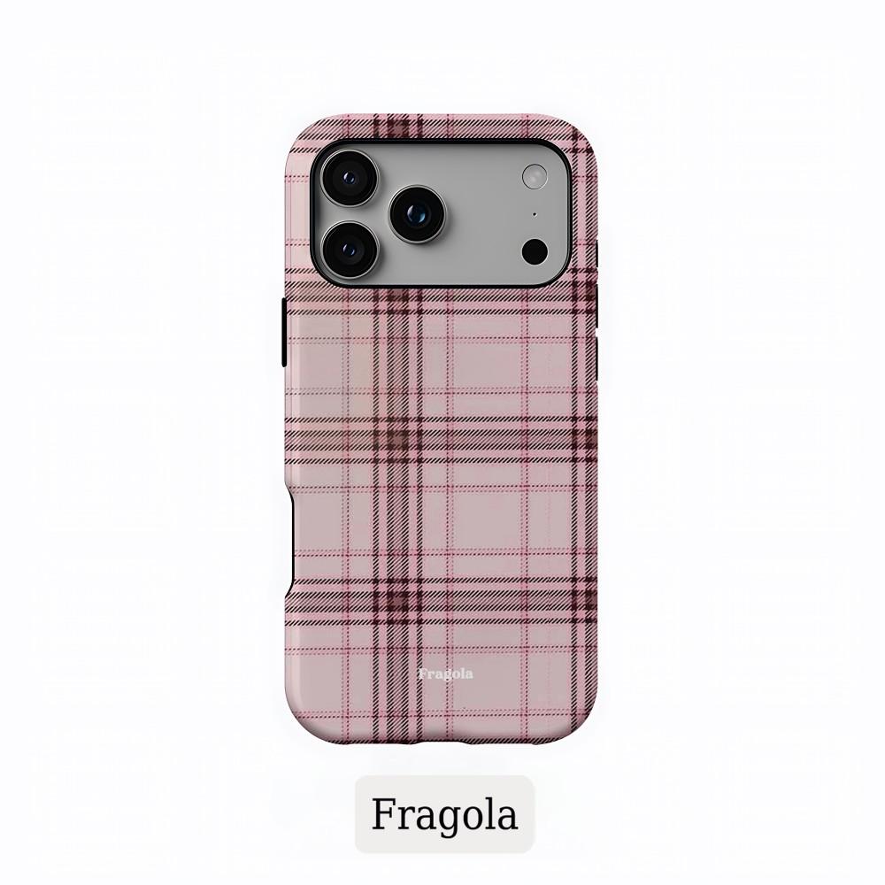 Gestreifte Handyhülle für iPhone 17 16 15 14 13 12 11 Air Pro Max Plus Luxus Clmj Fragola Bunte Streifen Doppellagige Rückabdeckung