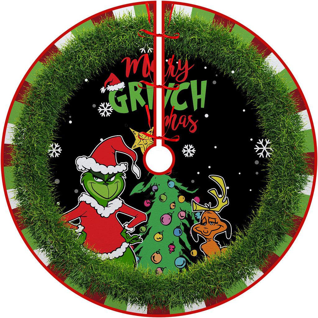 Ozdoba na choinkę dolna spódnica choinkowa obwód choinki nadruk kreskówkowy