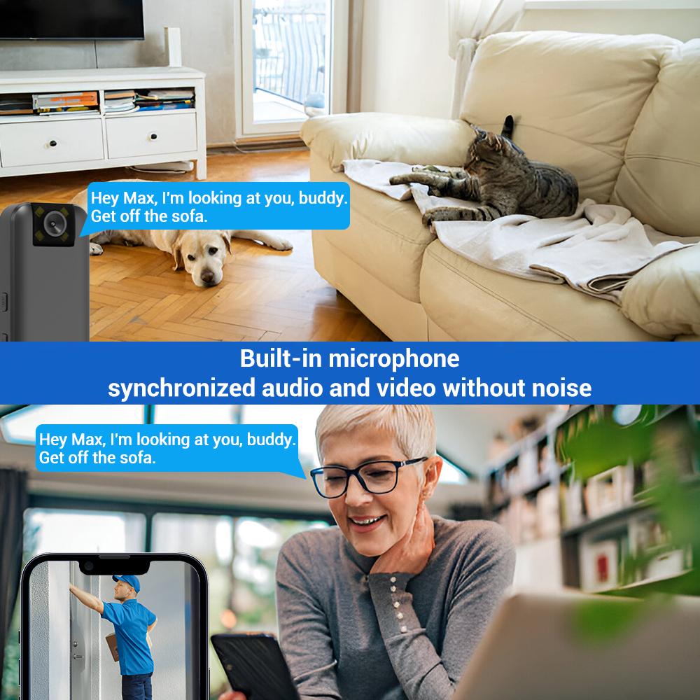 Portable Rechargeable Video Law Enforcement Recorder, Wireless WiFi Ultra-high Definition Recorder, 180° Flip.