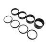 8PCS Black Telescope Extension Tube M54x0.75 Stackable Threaded Dazzle Proof Astronomical Telescope Spacer Kit