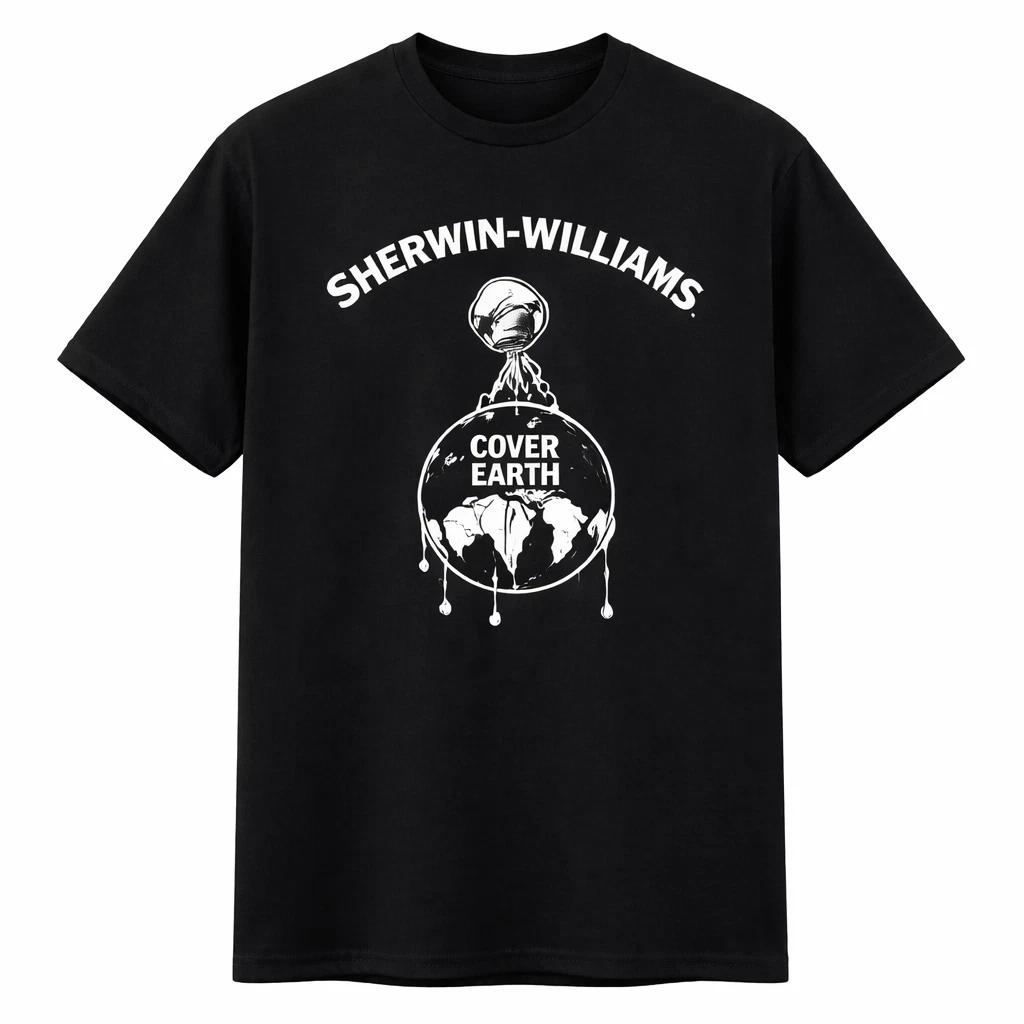 Sherwin Williams Logo T-Shirt, White Graphic Tee, Painter Style Shirt XXL