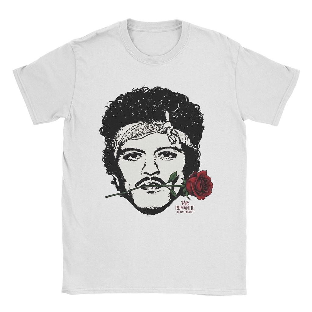 Bruno Mars The Romantic Tour 2026 Graphic Print T-shirt Men's Women's Short Sleeve Cotton T-shirt Summer New Men's Clothing Top