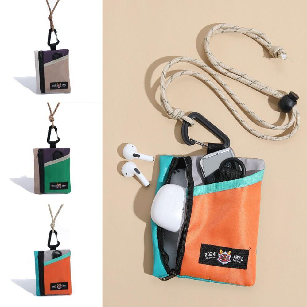 

Neck Strap Lanyard Coin Purses Nylon Key Case New Card Holder Student зелений