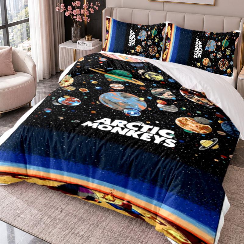 Arctic Monkeys 3Pcs Bedding Set Duvet Cover With Two Pillowcases For Bedroom Home Decoration