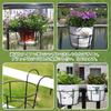 5pcs Iron Plant Holder Hanging Flower Pot Railing Balcony Veranda Planter Rack Hanging Basket Houseplant Flower Stand Pot Holder Flower Pot Stand