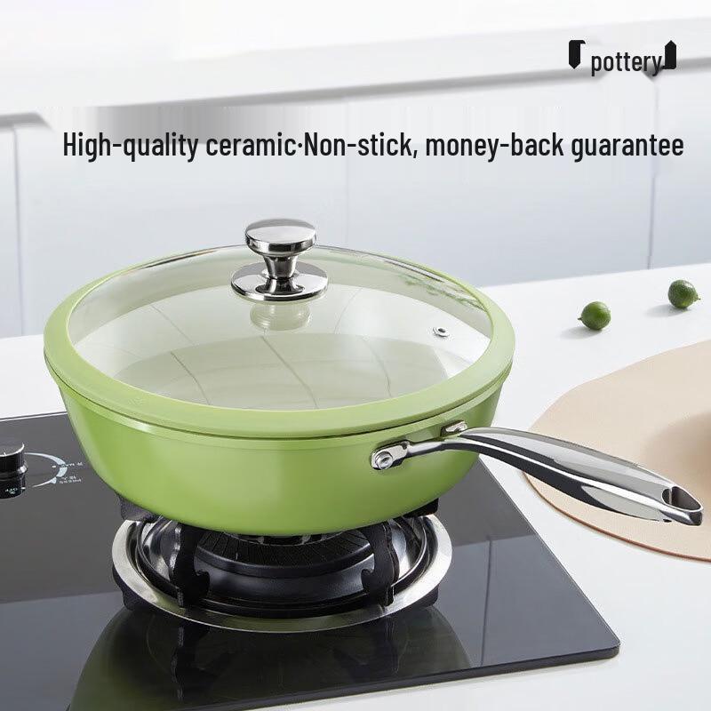 Wutuo Ceramic Coated Cast Iron Non-stick Wok