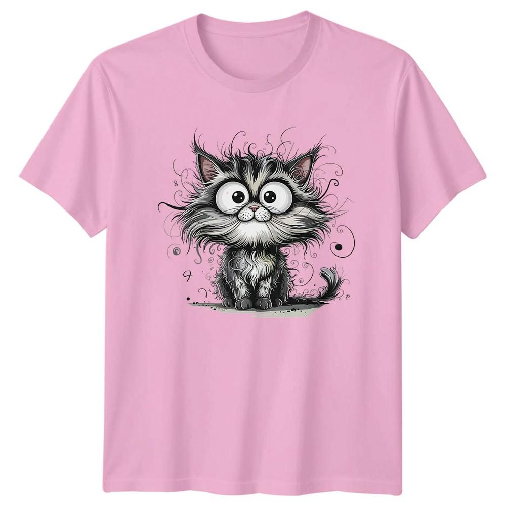 Easily Distracted TShirt Cartoon Cat Animals Birthday Gift For Him And Her