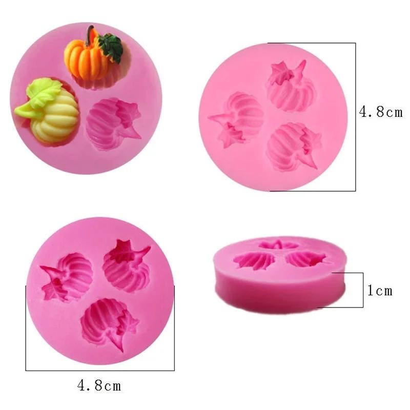 3D Pumpkin Fondant Molds Silicone Cake Mold Molds Chocolate Moulds Halloween Pumpkin Decorations Bakeware Baking Mold