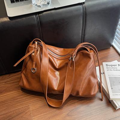Sac sous-bras rétro premium automne et hiver sac femme 2025 nouveau sac coussin simple grande capacité sac bandoulière messager