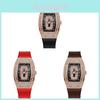 Modern Ladies Elliptical Alloy Case Quartz Watch With Stainless Steel Band