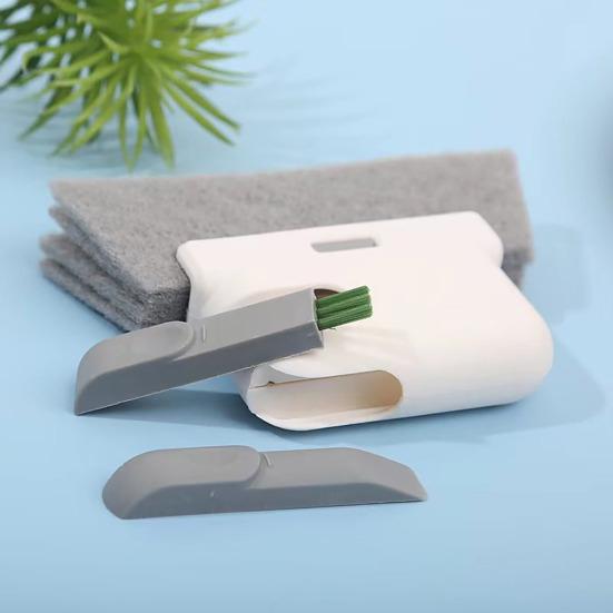 Window Track Cleaning Brush with Non-Slip Grip Ergonomic Handle Stiff Bristle Crevice Brush Narrow Gaps Groove Cleaning Tool