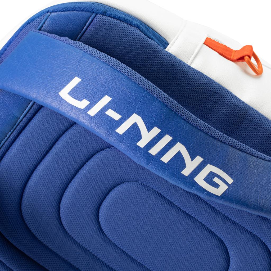 Li Ning Badminton Collection Eco Friendly PU Backpack Regular Unisex White & Blue & Red ABSU071-4