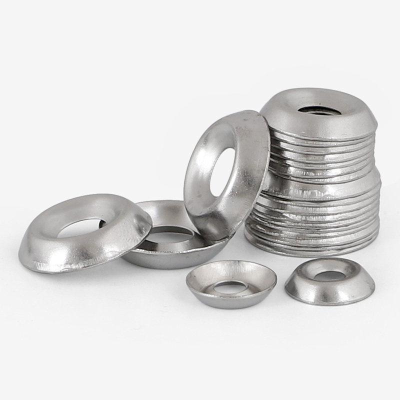 304 Stainless Steel Concave-Convex Decorative Washer for 6# 8# 10# 12# Sizes