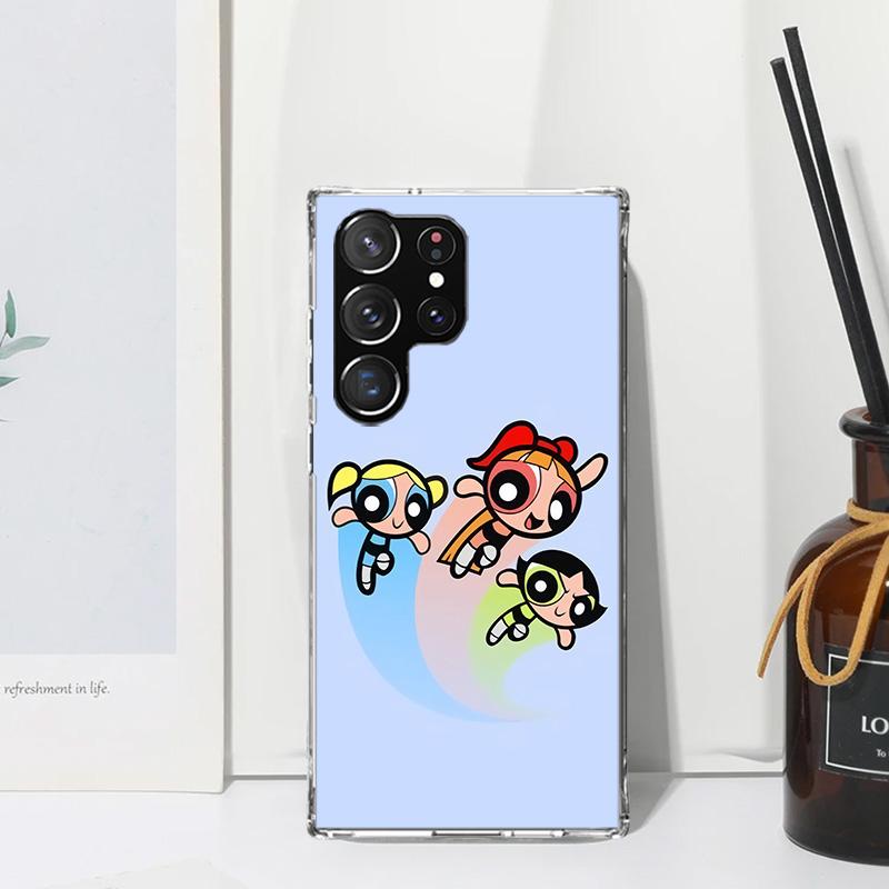 Cartoon P-Powerpuff-Girls Phone Case For Samsung Galaxy S26 S25 Edge S24 FE S23 S22 Ultra S21 Plus S20 + Art Fundas Back Cover G