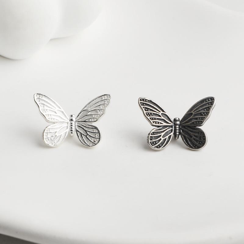S925 Silver Retro Butterfly Spacer Bead Connector for DIY Jewelry Bracelets & Necklaces