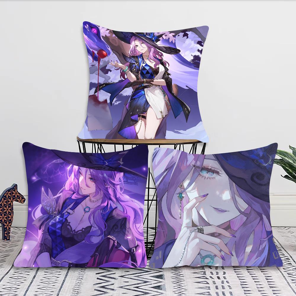 Jade Honkai Star Rail Anime Pillow Case Square Pillow Bedroom Sofa Leisure Comfort Cushion Car Living Room Home Decoration 40X40