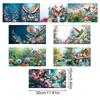 8Pcs Flower Envelope Rhinestone Painting Card Kit Diamond Daily Wish Card Diamond Painting Greeting Card for Adults Beginners