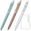 Mitsubishi Pencil Water-Based Ballpoint Pen Uni-ball ZENTO Standard Model UBN-ZSC Black Ink + Loconeko Card (0.38 C B Soil Brown Ripple Blue)