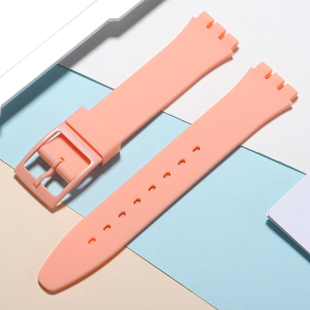 16mm 17mm 19mm 20mm Wasserdichtes Silikon-Uhrenarmband für Swatch Weiches Gummiarmband Buntes Armband Ersatz Uhrenzubehör