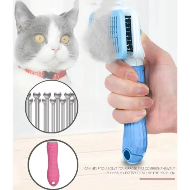 Pet Hair Brush Pet Cat Grooming Brush Hair Removal Brush Dog and Cat Grooming Tool Cleaning Scraper Dog and Cat Grooming Brush