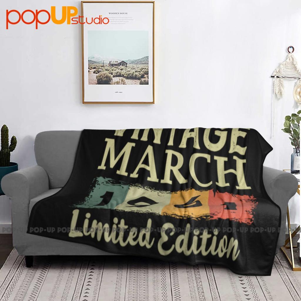 Vintage 60Th Birthday March 1961 Sports Ultra-Soft Blanket Quilt Winter Sofa Cover Bed Covers