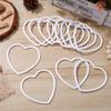 20Pcs High Gloss Acrylic Heart Dream Catcher Rings DIY Crafting Supplies for Hanging Ornaments Wreaths Garland Decor