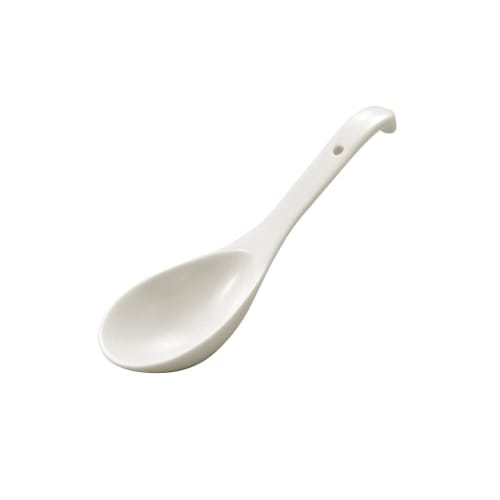 Shinshuyaki Ladle, 225mm Long (Made In Japan, Ceramic, Microwave Safe, Far Infrared, Negative Ion), White