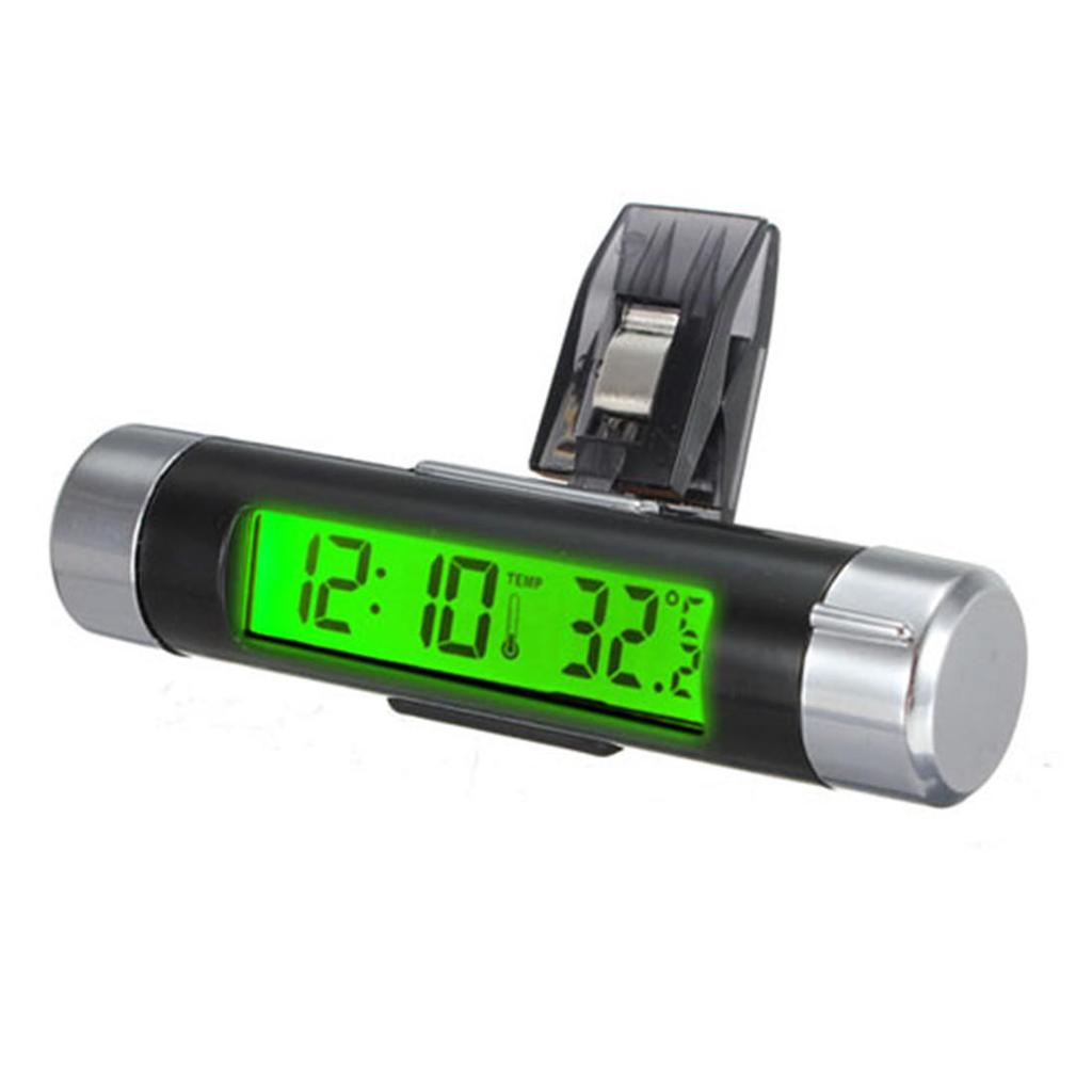 Buy Car Air Vent ClipOn Stick On Electronic Clock Thermometer Digital