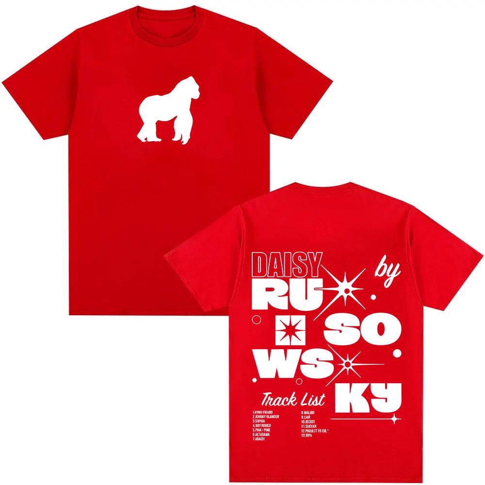 Rapper Rusowsky Madrid Daisy Tour 2025 Album Tshirt Unisex Hiphop Fashion Pop Music Summer Print 100 Pure Cotton Tshirt XL
