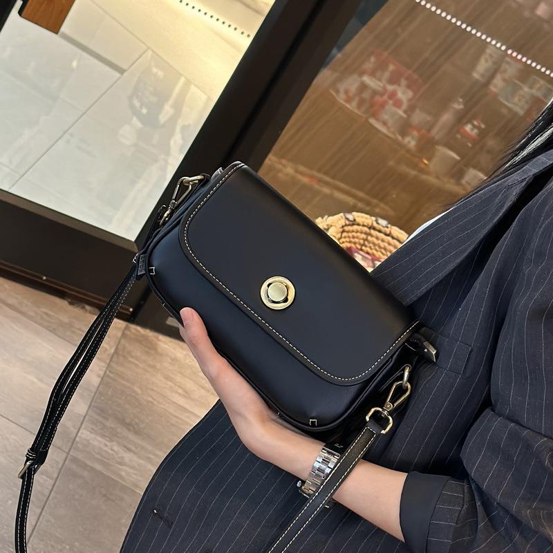 Round Little Gold Lock Single Shoulder Diagonal Small Square Bag Women's Spring All Fashion Multi-purpose Crossbody Bag